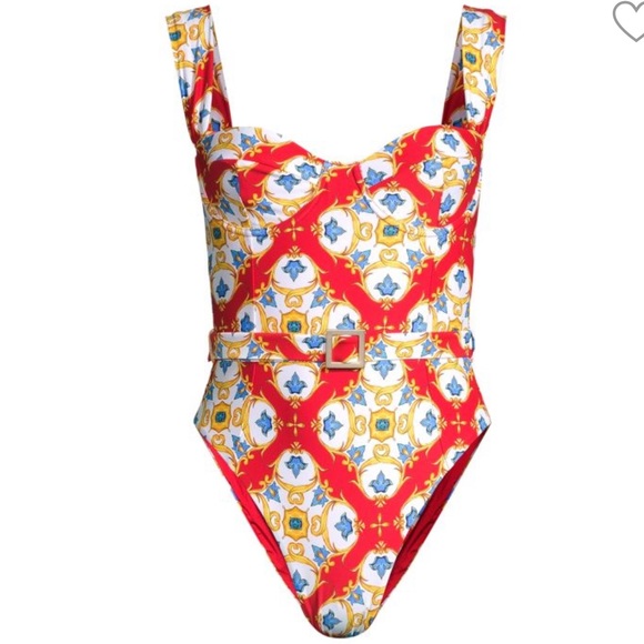 WeWoreWhat Vintage Danielle Belted One Piece Swimsuit - Picture 14 of 14